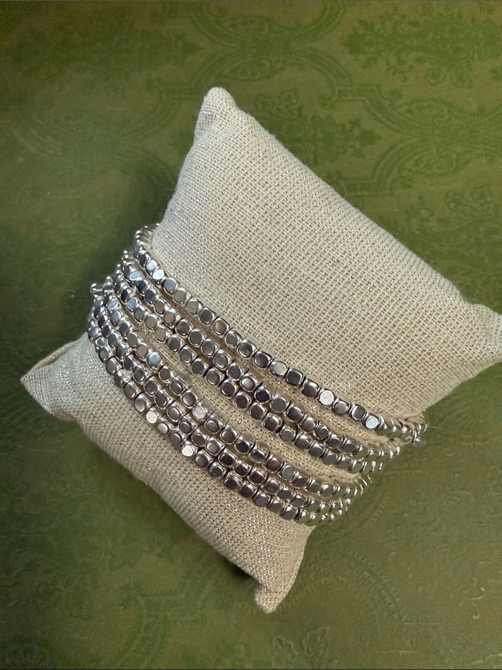 Rosemarie Collections Stretchy Nugget Stacking Statement Bracelet Set of 6 NWOT